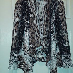 Mona Leah womens multi-color sweater size Large